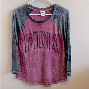 Pink vintage wash long sleeve